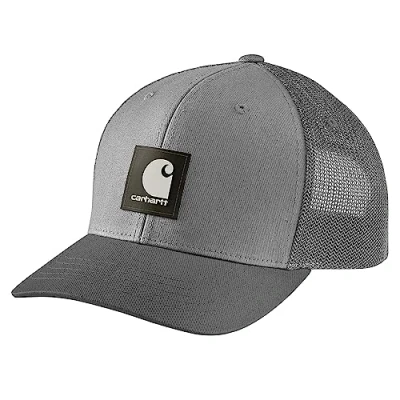 Image de Carhartt Rugged Flex Twill Mesh Back Logo Patch Cap Casquette de Baseball, Asphalte, Taille Unique Homme