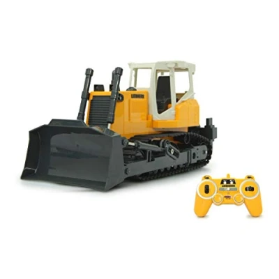 Image de Jamara 405057 Bulldozer Liebherr 1:20 2,4 GHz Fonctions programmables, Son du Moteur réaliste (désactivable), Pelle Lever/abaisser/Incliner, scarificateur Haut/Bas (Manuel)