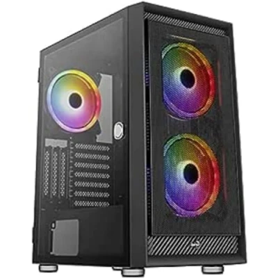 Image de Boitier Moyen Tour ATX AeroCool Graphite RGB avec Panneau vitré (Noir)