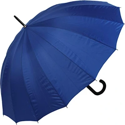Image de iX brella Long Parapluie de qualité supérieure en 16 pièces avec mécanisme automatique résistant aux tempêtes, Violet clair., 100 cm