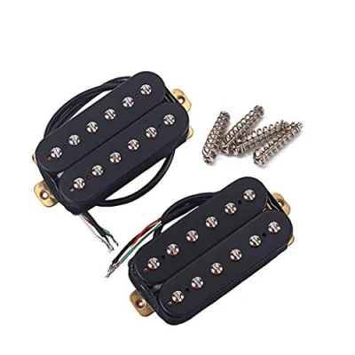 Image de Alnicov Ensemble de micros guitare 8 Humbucker à double bobine pour manche et chevalet, noir