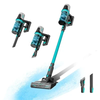 Image de Cecotec Aspirateurs balais à Batterie Conga Rockstar 1500 Horizon Genesis XL. Aspirateur Vertical sans Fil de 215W, 45 Minutes d&#039;autonomie et Brosse Mixte
