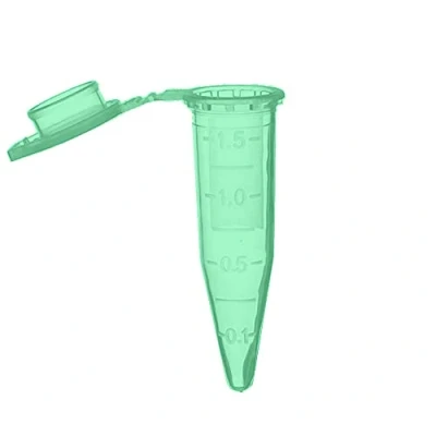 Image de MUHWA Lot de 500 tubes micro centrifugeuse gradués en polypropylène avec bouchon à clipser, 1,5 ml Flacons coniques pour laboratoire (Vert)