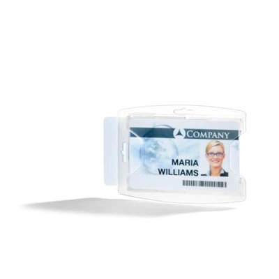 Image de Durable ReXycle® 895219 Lot de 10 porte badges pour 2 cartes en polypropylène recyclé Transparent