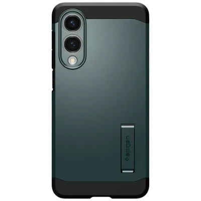 Image de Spigen Tough Armor(AI) MagFit Coque Compatible avec Samsung Galaxy S25 Edge Vert