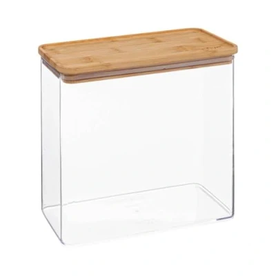 Image de FIVE Boîte de Rangement rectangulaire en polystyrène 3 l, Transparent, 20,8x20,4x10,4