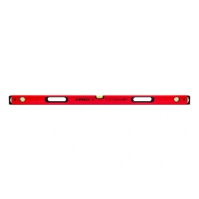 Image de PRO800 Niveau À Bulle 120cm avec Profil Ergonomique ERS+ (Easy Reading System) Précision de 0,5 mm/m a précis embouts Antichocs Couleur Rouge