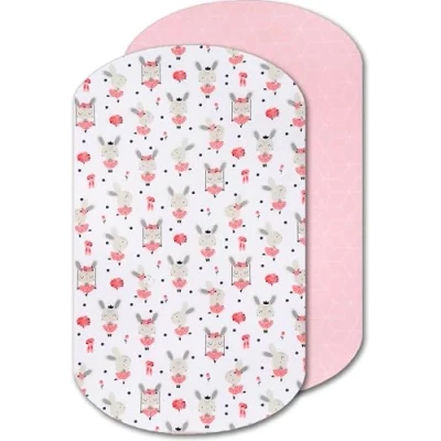 Image de Lovely Hippo Draps Housses cododo Iora Compatible 100% Coton Drap Housse 60x80cm Comptaible (60 x 80 cm, Danseuse Rose)