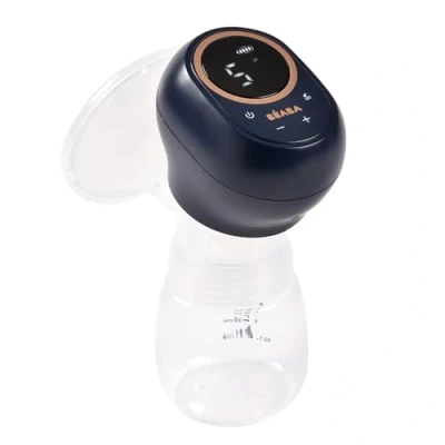 Image de BÉABA, Tire lait electrique Simple, Nomade et Léger, 3 Modes, 9 Niveaux, Silencieux, Grande Contenance 180mL, Veilleuse, Minuterie, Fonction Mémoire, 6 séances, Charge USB C, Night blue