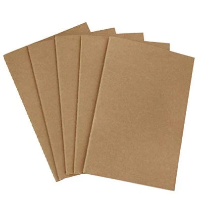 Image de MaoXinTek Cahiers, Format A5 Journal Kraft Couverture Notebook Lot de 5 Carnet Dessin Bloc Notes pour Bureau Agenda L&#039;école L&#039;écriture Garçons Filles(Lignés 60 Pages)