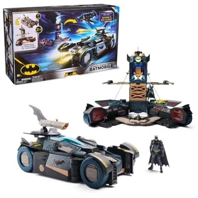 Image de DC Batman Ultimate Batmobile Transformable + Figurine 10 Cm Articulée Revivez Les Aventures De Ou Créez Vos Propres Combats Jouet Enfant 4 Ans Et