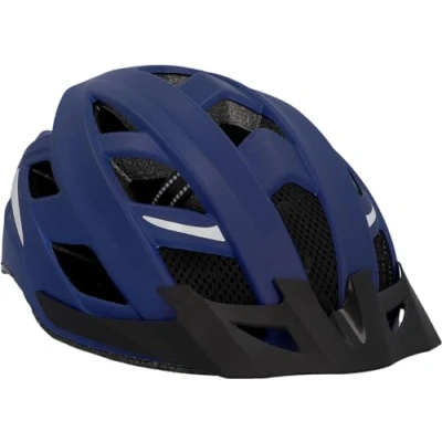 Image de Fischer Boston Casque de vélo Mixte Adulte, Bleu foncé, L/XL, 58 61 cm