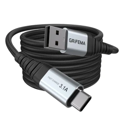 Image de GRIFEMA Cable USB C [2m], vers Charge Rapide 3.1A QC3.0, Câble Tressé en Nylon pour iPhone 16/15, Samsung S22/S21/S20, Huawei, Google Pixel, Xiaomi et Plus