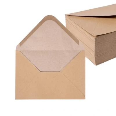 Image de Enveloppes (100 Pièces) Papier Kraft Ancien/Sans Fenêtre B6 125 x 176 mm, Enveloppes, Fermer, NHD06