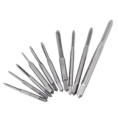 Image de 10Pcs Tarauds à Fileter M1 M1.2 M1.4 M1.6 M1.7 M1.8 M2 M2.5 M3 M3.5 de Filetage Main Machine en Acier Grande Vitesse Taraudant le Taraudage Haut Résistant l&#039;Usure Vis