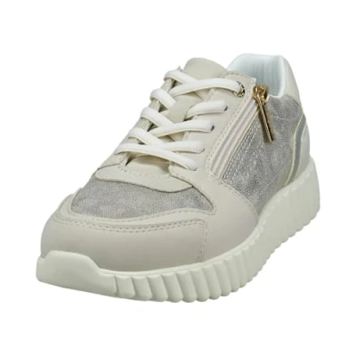 Image de bugatti Baskets basses, Femme, Taille: 37, Beige/metallics Imitation cuir haute qualité