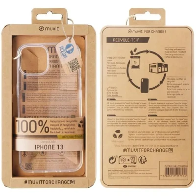 Image de MUVIT for Change RECYCLETEK Souple Transparente iPhone 13