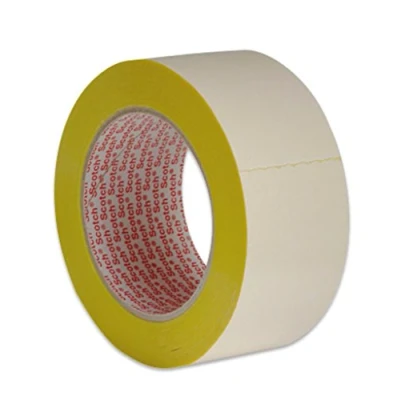 Image de 3M 91955025 Ruban Adhésif Double Face 50 mm x 25 m, 0,13 Jaune Lot de 36