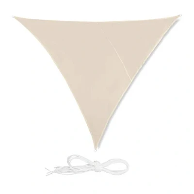 Image de relaxdays Voile d’ombrage Triangle diffuseur d’Ombre Protection Soleil Balcon Jardin UV 4x4x4 m Toile imperméable, Beige