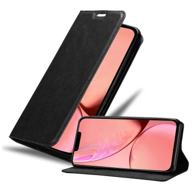 Image de Coque pour Apple iPhone 13 PRO MAX en NOIR NUIT Housse de protection Étui avec fermeture magnétique, fonction support et compartiment carte Neuf