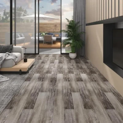 Image de vidaXL Dalles de plancher PVC 5,02 m² 2 mm autoadhésif marron bois mat 146601