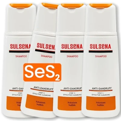 Image de Shampoing Antipelliculaire SULSENA Anti Pellicule Cheveux, Sans Sulfate, Efficace Contre et Démangeaisons, pour Hommes Femmes, Formule Active Fraîcheur Durable, Set