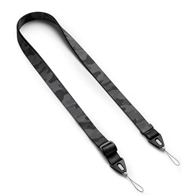 Image de Ringke Design Shoulder Strap, Sangle Courroie de Cou One Touch Buckle Nylon Polyester 2 Trou Nécessaire Multi Usage Cordon Camo Black