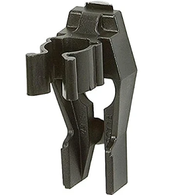 Image de raaco 110631 Manche Galbé Clip 6, Noir, 12 mm, Set de 6 Pièces