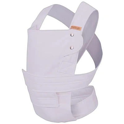 Image de marsupi &gt; &lt; porte bébé et enfant pour nouveau né, très facile à mettre, avec système de fermeture velcro, version 2.0 (Breeze/Lilac, S/M)