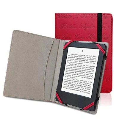 Image de ENJOY UNIQUE Housse de Protection Universel 6 Pouces eBook Étui pour Liseuse Kindle Sony Pocketook Tolino en Relief avec nom d&#039;auteur