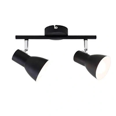 Image de BRILONER Plafonnier, Applique à Spots, Orientables et Pivotants, 3x E14, Max. 25 W, Rétro, Noir, 21x14cm (Dxh)
