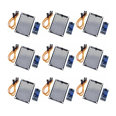 Image de Lot de 9 modules capteur pluie Module détection Compatible avec Arduino et Raspberry Pi