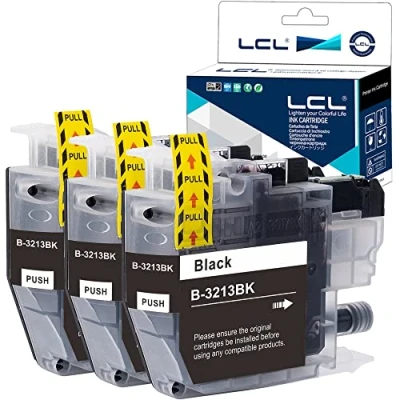 Image de LCL Cartouche d&#039;encre Compatible LC 3213 LC3213 3211 3213BK LC3213BK (3 Noir) Remplacement pour Brother DCP J770 J772DW J774DW MFC J890DW J895 J497DW J572DW
