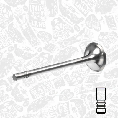 Image de ET ENGINETEAM VE0120 Soupape d&#039;Échappement 26,8mm Côté d&#039;échappement Siège de vanne revêtu Stellite AUDI: A6 C6 Allroad, Avant, A3 3/5 portes