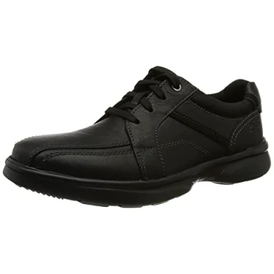 Image de Clarks Homme Bradley Walk Basket, Blk Tumbled Lea, 44 EU