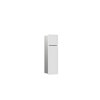 Image de Emco ASIS Pure Module d&#039;armoire encastré pour Salle de Bain avec Support Papier Toilette et Porte Brosse WC Blanc Mat, Bois, 17 cm x 60 14,85