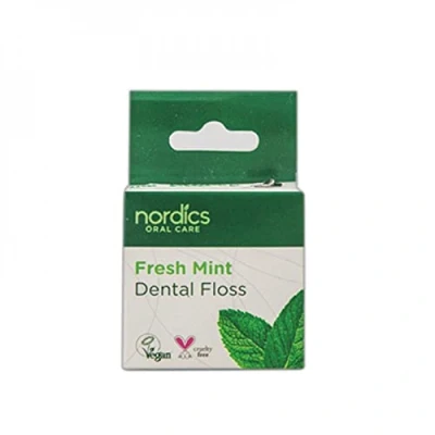 Image de EcoDent Pro: Fil dentaire biodégradable à base d&#039;amidon de maïs infusé au menthol 50 m Éliminateur plaque professionnel