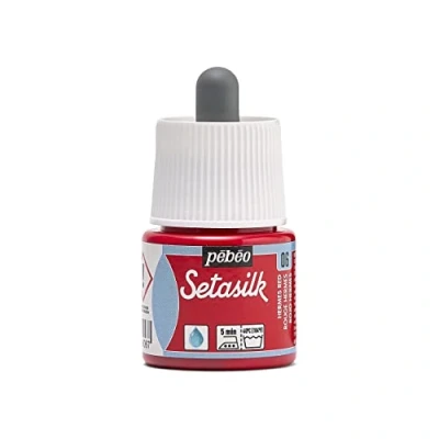 Image de PEBEO Flacon Setasilk Rouge 45 ML Peinture sur Soie Bouchon Pipette de Couleur Hermès