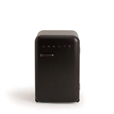 Image de CREATE / RETRO FRIDGE 83.5 BLACK/Réfrigérateur Noir avec Poignée Noire/Pratique et fonctionnel, Matériaux résistants