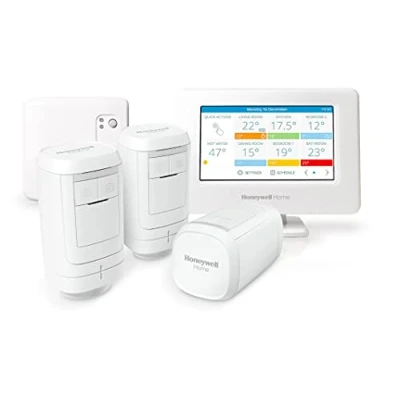 Image de Honeywell Home THR99C3013 Kit de thermostat Intelligent Evohome Wi FI avec module relais Économie d&#039;énergie et d’Argent Blanc