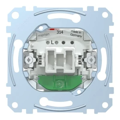 Image de Merten MEG3136 0000 Interrupteur/va et vient unipolaire avec lampe d&#039;orientation bornes à fiche 10 AX AC 250 V