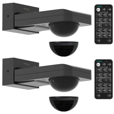 Image de Oktaplex Tea détecteur de Mouvement extérieur pivotant 360 degrés INCL. télécommande capteur Infrarouge IP65 230V Anthracite