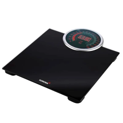 Image de Korona 73250 Cora Pèse personne avec écran XXL et échelle de vision complète Hauteur des chiffres 26 mm Charge maximale 180 kg, graduation 100 g Piles incluses
