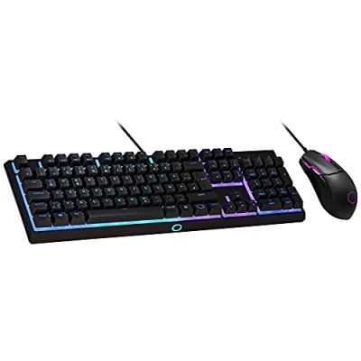 Image de Cooler Master MS110 RGB Clavier &amp; Souris Gaming Combo Switches Linéraires Mem Canique, Anti Ghosting 26 Touches, Contrôles Embarqués, avec 4 Réglages DPI QWERTZ DE