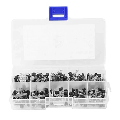 Image de 200 pièces 10 valeurs NPN PNP Transistor, Transistor de Puissance kit Assortiment DIY BC327 BC337 BC517 BC547 BC548 BC549 BC550 BC556 BC557 BC558 avec boîte Transparente