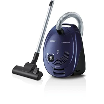 Image de Siemens VS06B1110 Aspirateur synchropower avec sac (700 W, classe d&#039;efficacité énergétique B, moteur puissant, système powerSecure), couleur moonlight blue