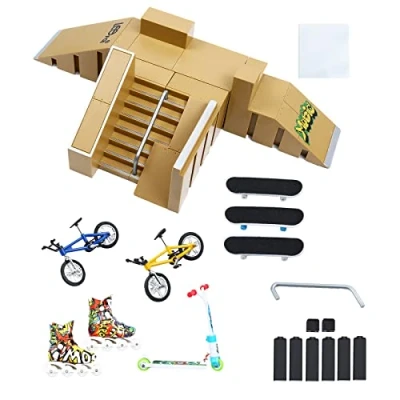 Image de kit de Skate Parc pour Skateboard, Rampe Doigt, d&#039;entraînement avec 3 Doigts, Outil Rechange vélo à 2 Doigts