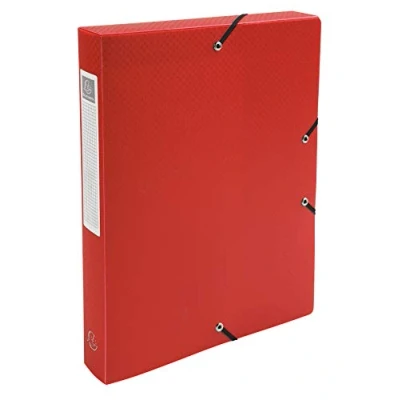 Image de Exacompta Réf. 5970E 1 boite de classement avec élastiques Opak en polypropylène dos 4 cm dimensions 25 x 33 pour format A4 couleur aléatoire livrée montée