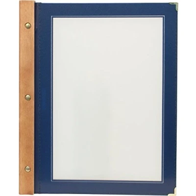 Image de Securit Protège Menu Wood A4, 2 Double Inserts Inclus (présente 4 Pages A4)