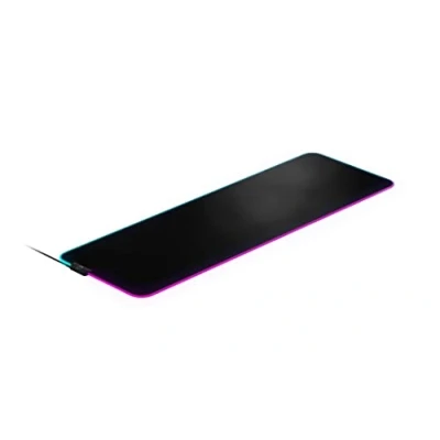 Image de SteelSeries Tapis de souris jeu en tissu QcK Prism Éclairage RGB à 2 zones d&#039;événements temps réel Optimisé pour les capteurs Taille XL (900 x 300 mm) Noir +